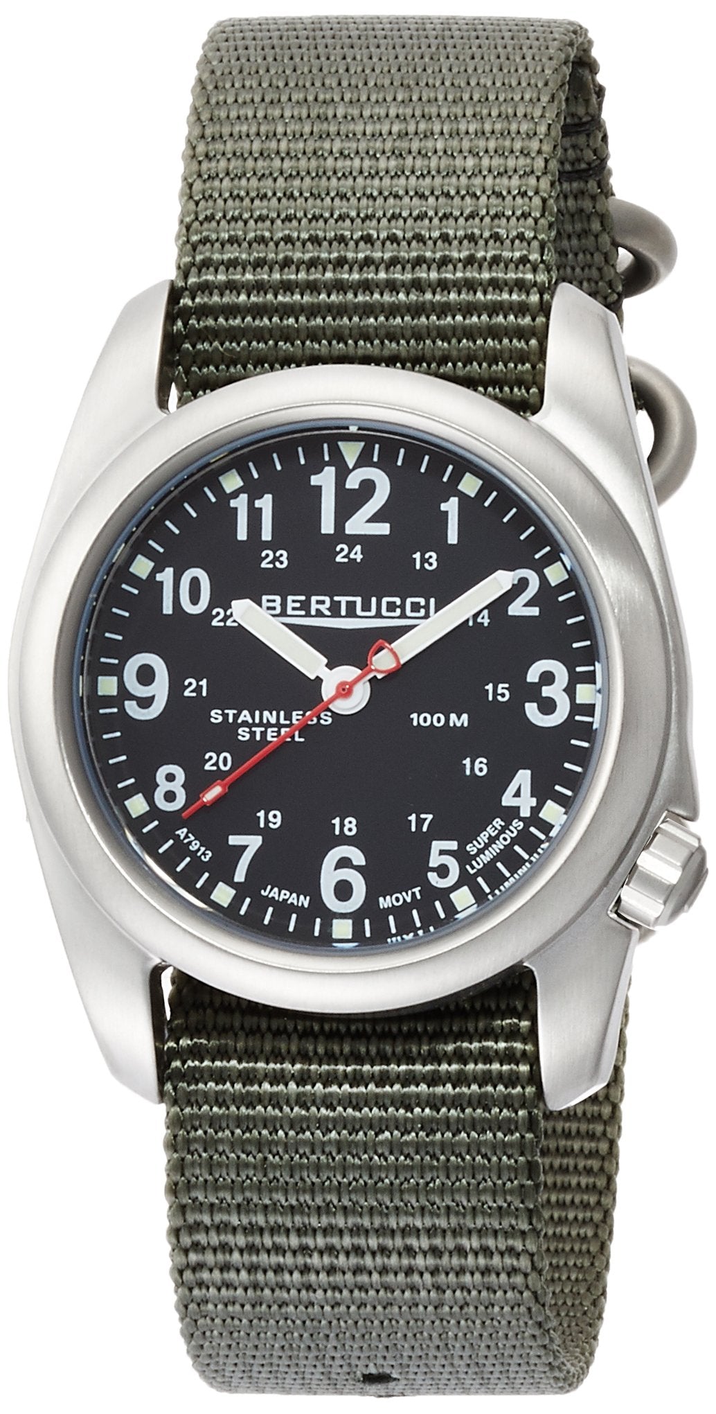Reloj de movimiento de cuarzo, negro / Defender Drab