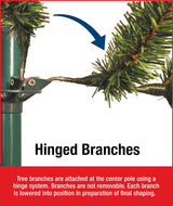 Árbol de Navidad Artificial National Tree 7.5ft, 750 luces claras