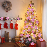 Flores artificiales navideñas WILLBOND 36 Piezas Poinsettia