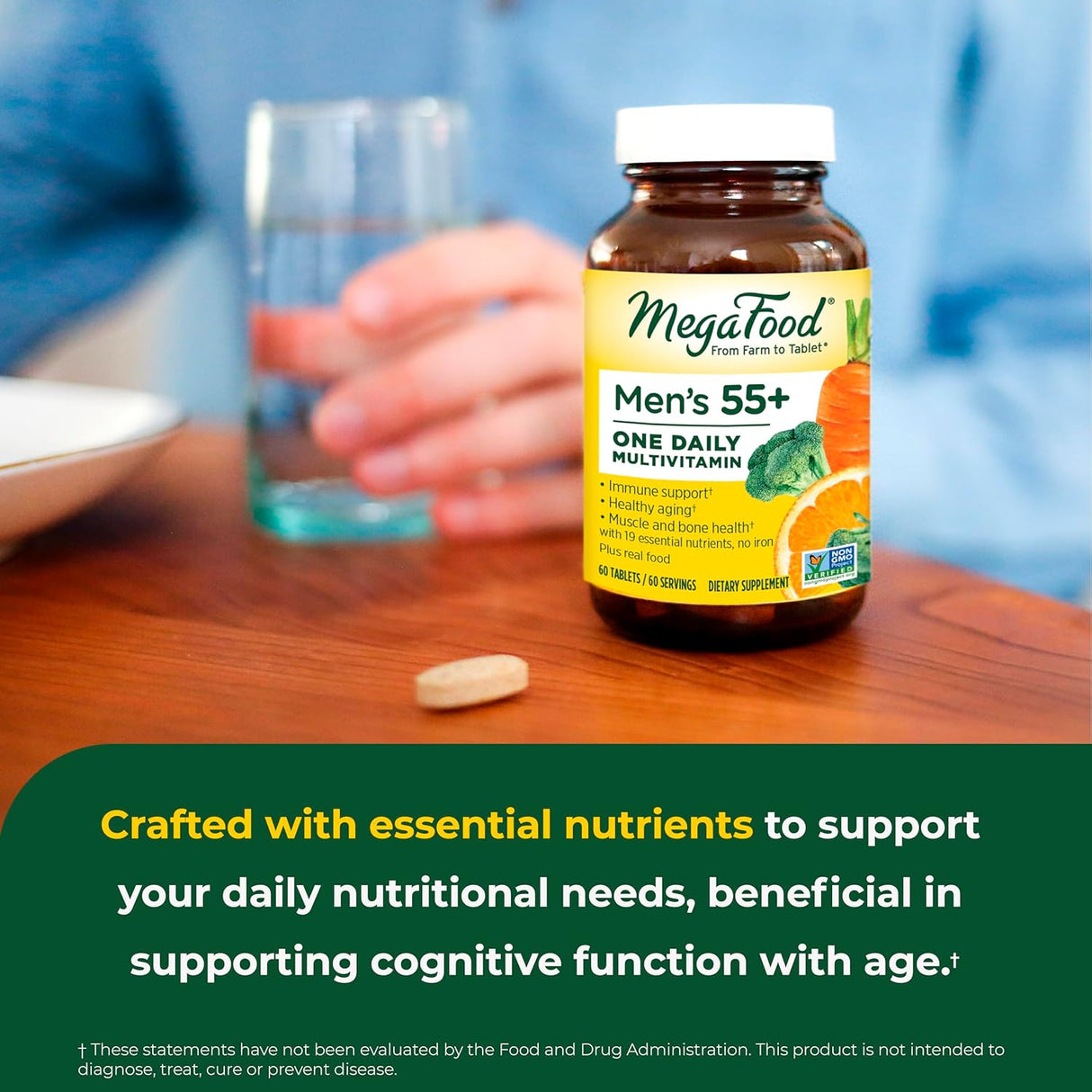 Suplemento Hombres 55+ Multivitamínico para hombres  zinc
