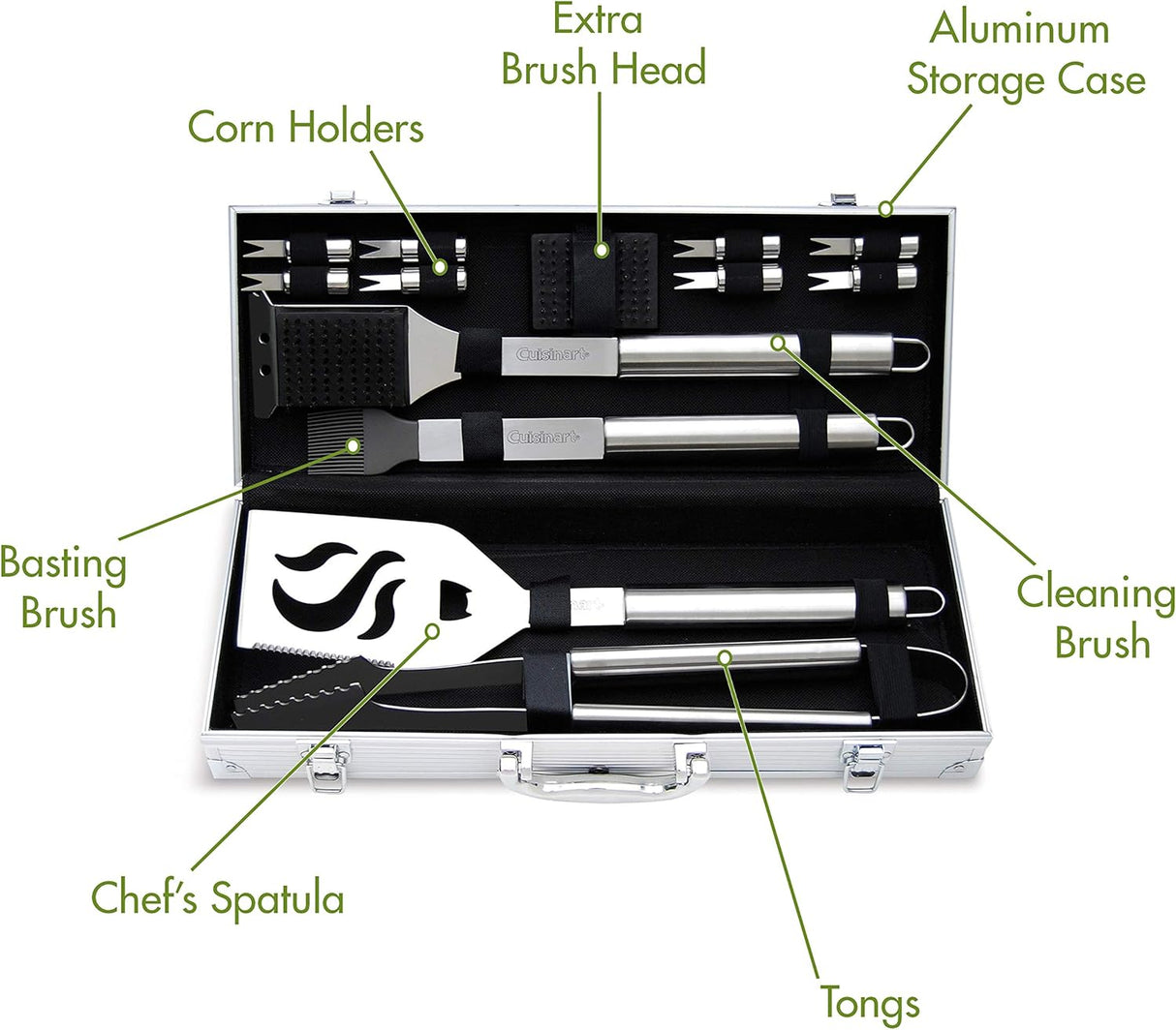 Set de Parrilla 14 Piezas Cuisinart CGS-5014 Acero Inoxidable