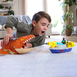 Imaginext Jurassic World Rebirth Aquachomp Mosasaurus juguete con figura y lanzador