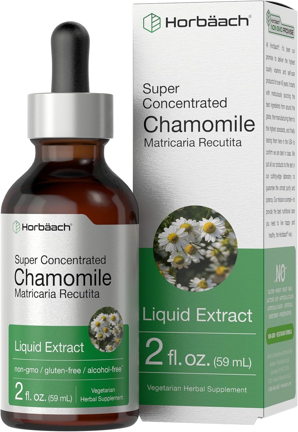Extracto de manzanilla líquido 2 onzas líquidas Horbaach
