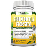 Suplemento Rhodiola Rosea - 500 mg - 180 cápsulas veganas