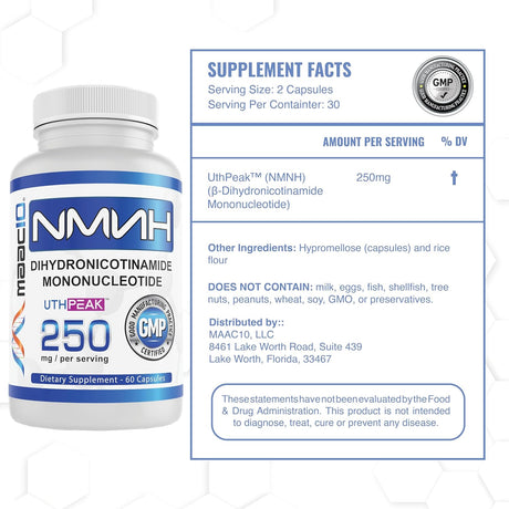 Suplemento Suplemento NMNH NAD+ 250mg  60 cápsulas