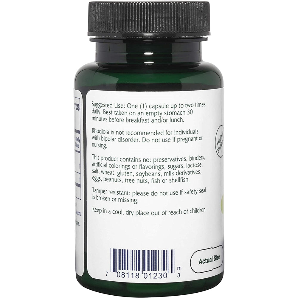 Suplemento Rhodiola Rosea Extracto de raíz de 200 mg 60und
