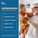 Cápsulas de Ashwagandha 1300mg Dr. Tobias, 60 Veganas