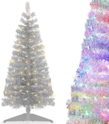 Árbol de Navidad Artificial Preiluminado, luces cálidas y coloridas, 4 pies