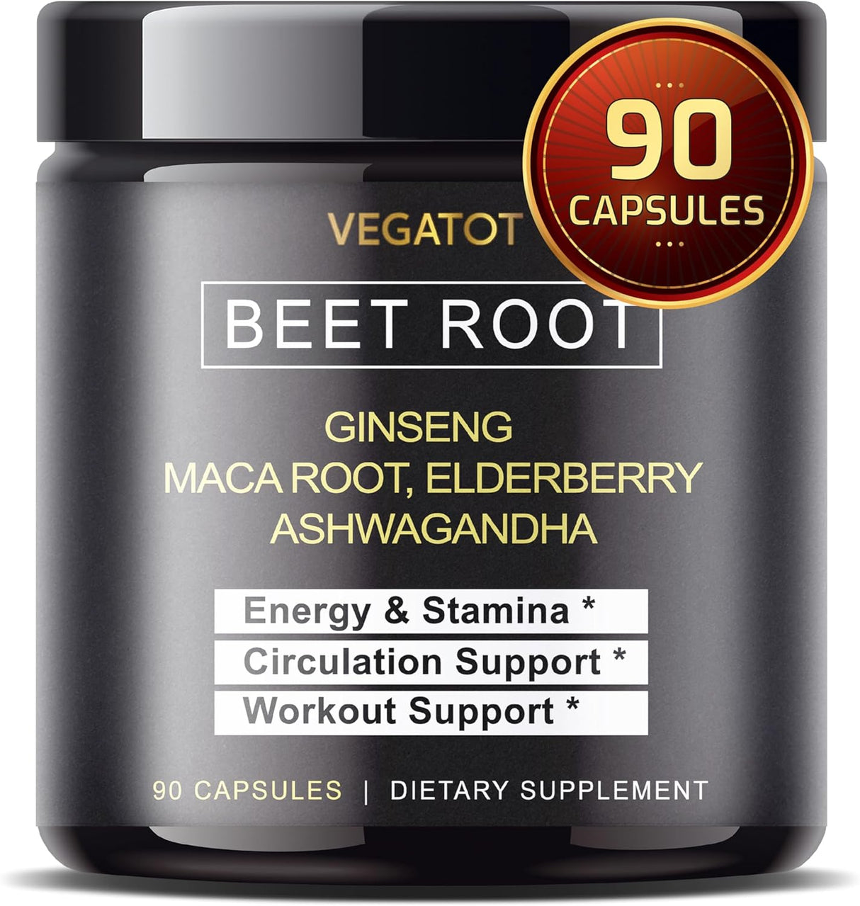 VEGATOT Jugo de Remolacha USA Ginseng Maca 90 c/u
