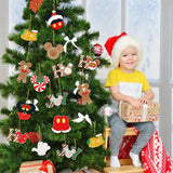 Juego de adornos de árbol de Navidad – 24 adornos de madera