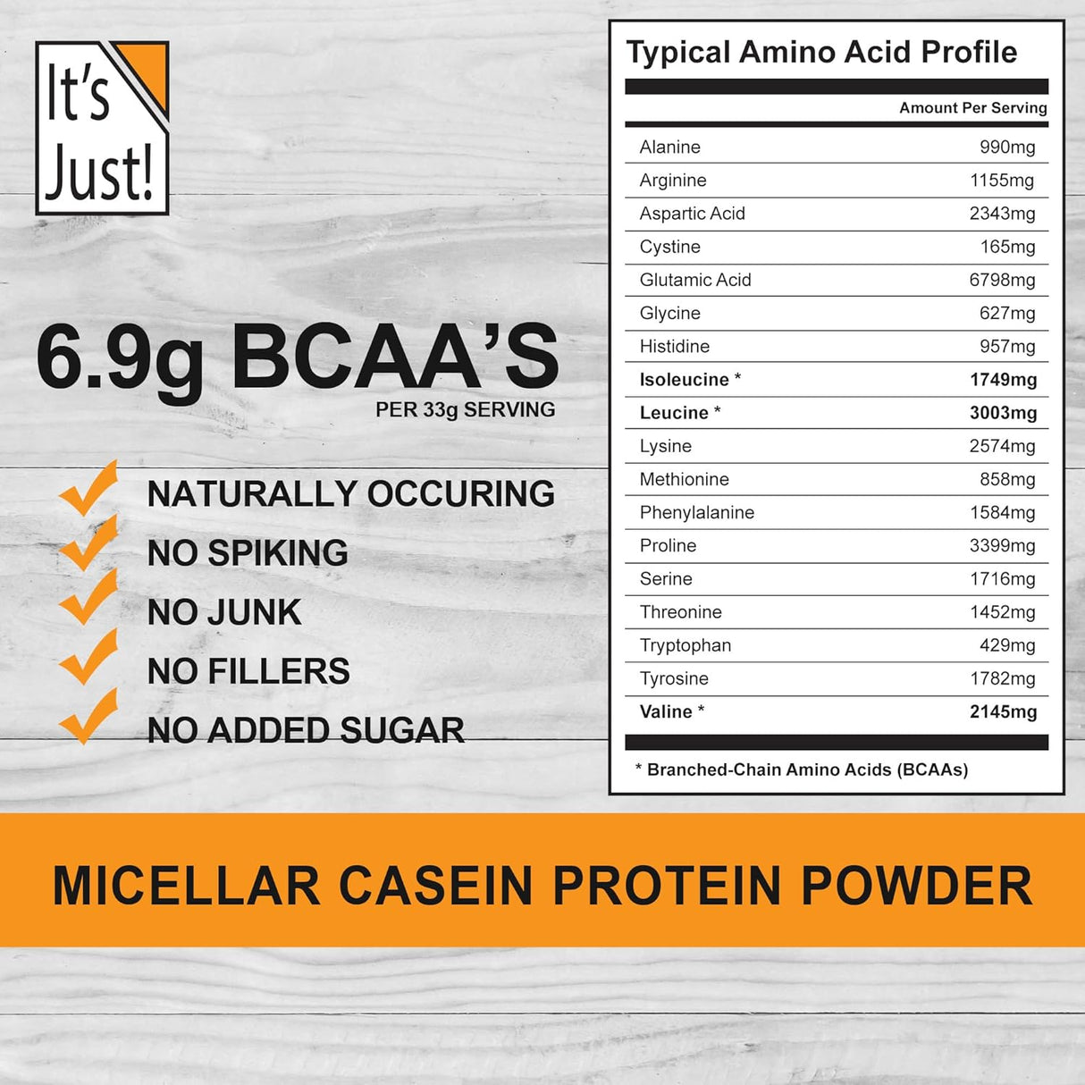 Proteína de Caseína 100% Sin Sabor Made en EE.UU. 3lb