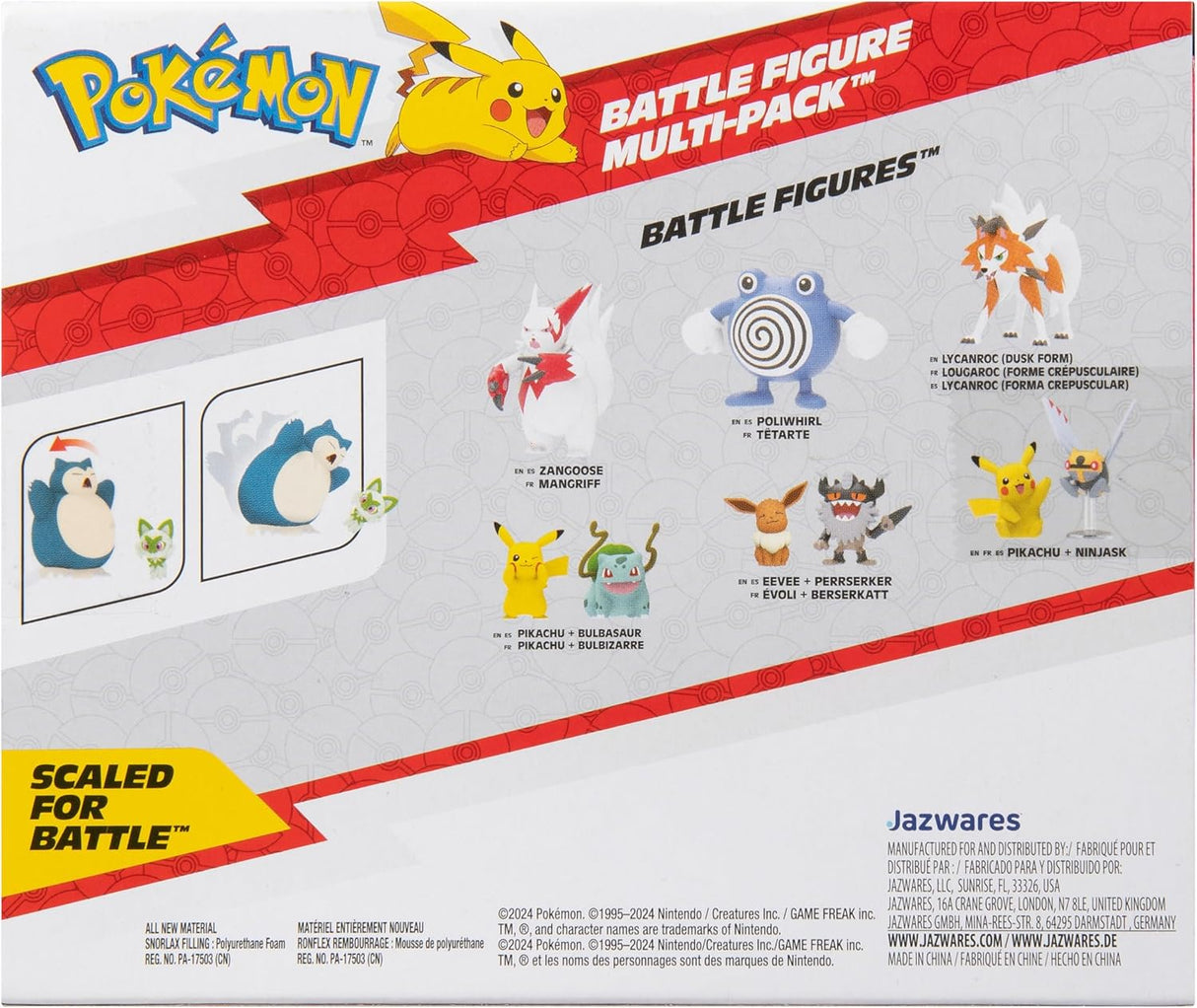 Figuras de Batalla Pokémon 2 Pack: Sprigatito y Snorlax