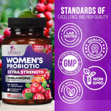 Probióticos para Mujeres - 90B CFU, 16 Cepas, Cranberry, 60 caps