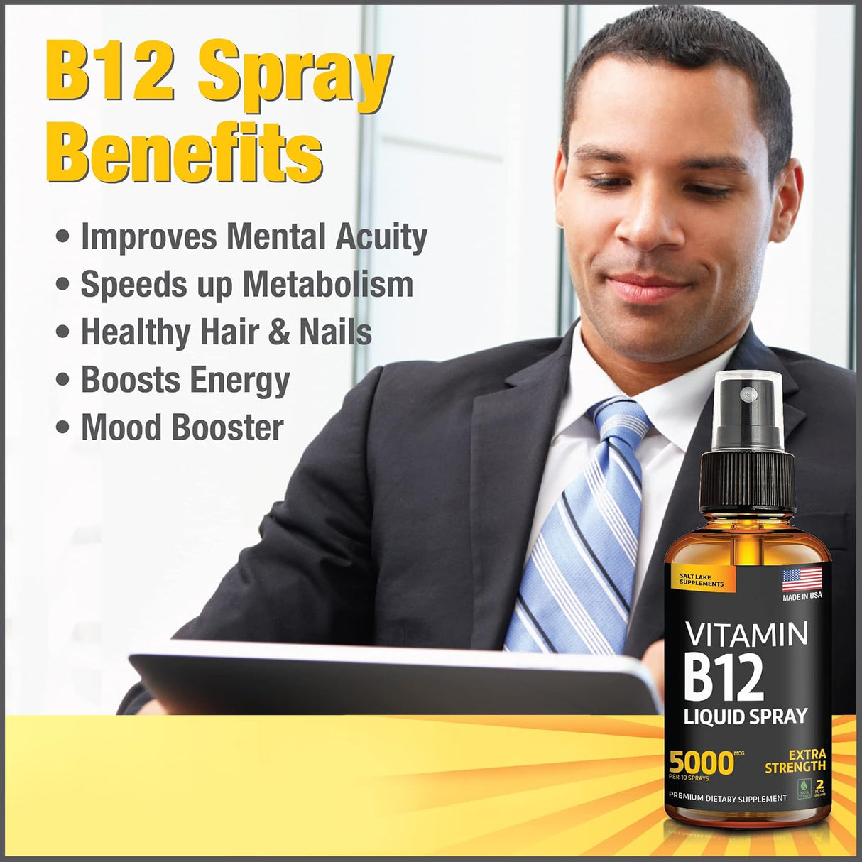 Suplemento  Vitamina B12 Sublingual 2 pack  Spray