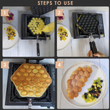 Máquina de Waffles MAOPINER, molde antiadherente, doble cara