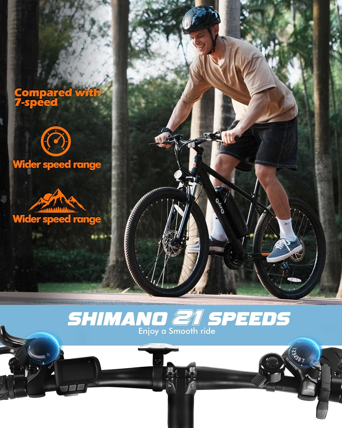 Bicicleta Eléctrica Racer 21 Velocidades, Motor 750W, 26 E-MTB