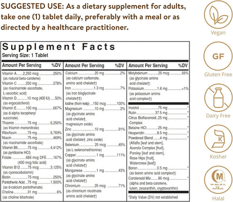 Solgar VM-75 Multivitamínico Vegano, 90 Tabletas