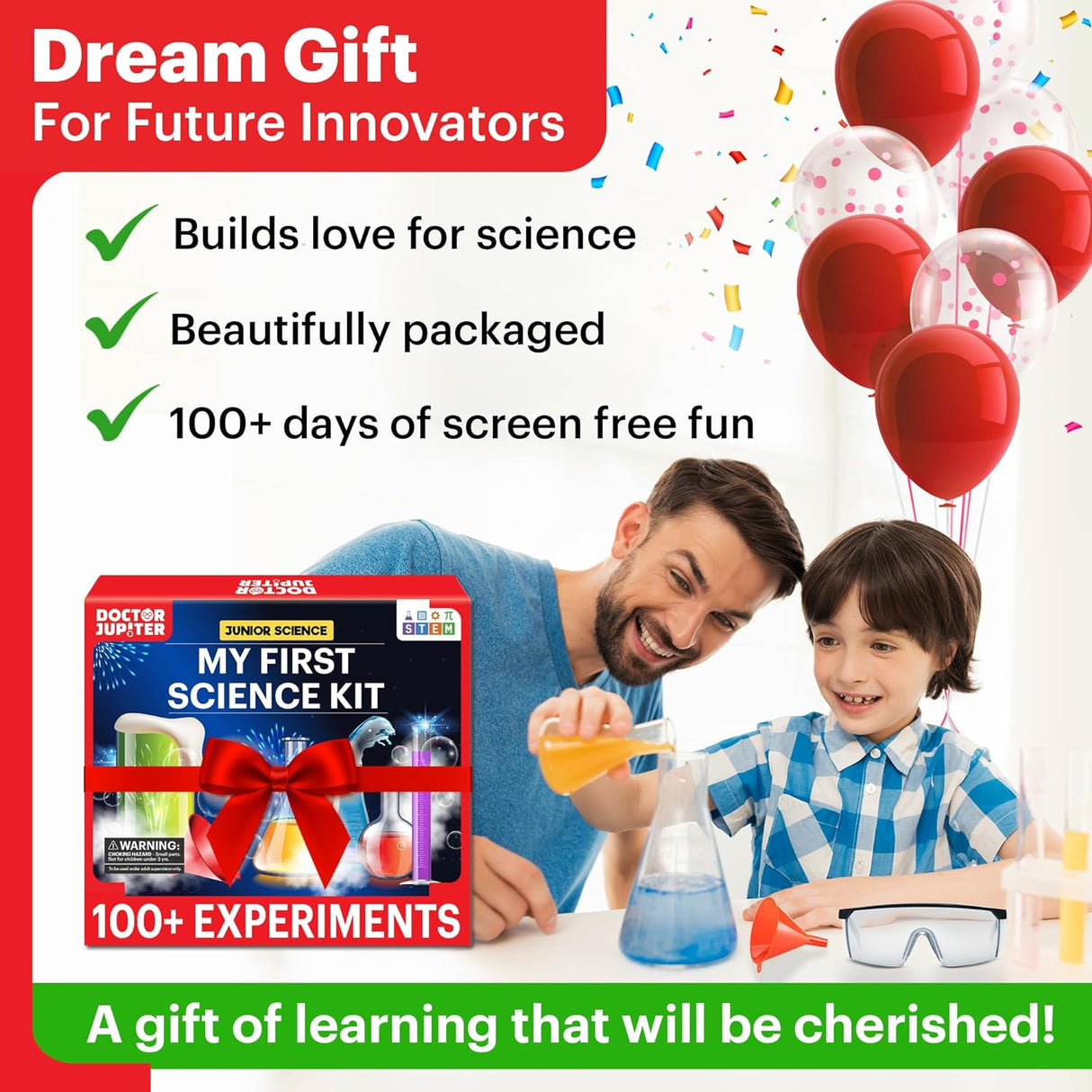 Kit de Ciencia Doctor Jupiter | 100+ Experimentos Educativos