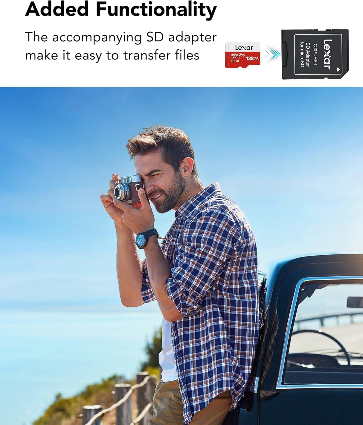 Tarjeta Micro SD Lexar E-Series 128GB UHS-I 100MB/s 4K UHD