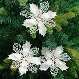 Flores Poinsettia Artificial 16 Pcs - Wironlst, Decoración Navideña