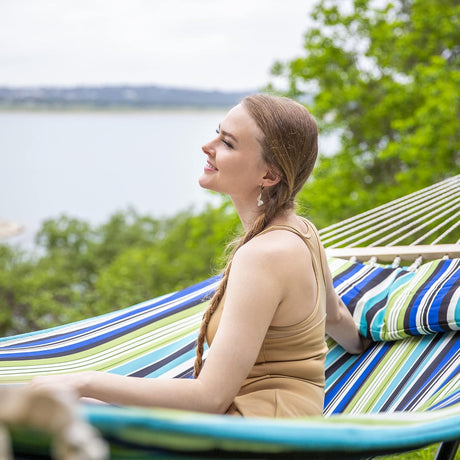 Hamaca SUNCREAT con soporte para 2 personas, resistente, modelo 2023