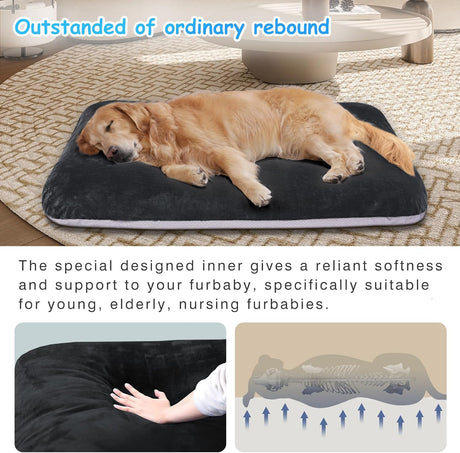 Cama ortopédica para perros XL Magic Dog, 47 pulgadas, suave