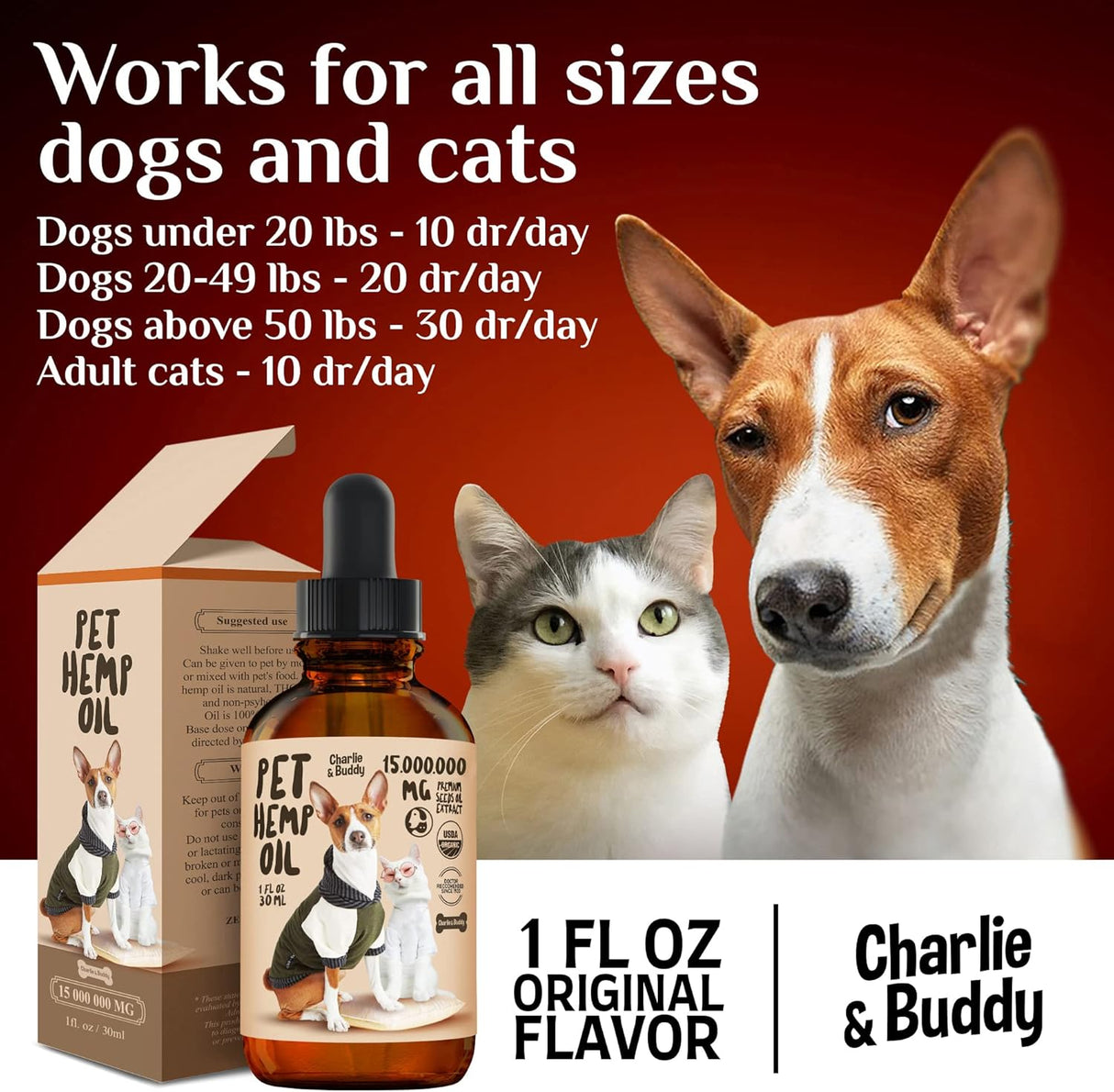 Vitaminas Aceite de cáñamo para perros y gatos