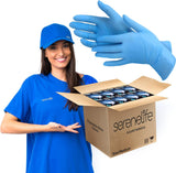 Guantes de nitrilo y vinilo M SERENELIFE SLGLVNIT100MDX10