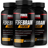 Force Factor Forebrain Focus Suplemento Nootrópico 180 cápsulas
