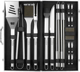 Set de Utensilios de Barbacoa GRILLART, 19 Piezas, Acero Inox.