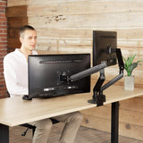 Soporte Doble para Monitores VIVO, hasta 35, STAND-V102BB