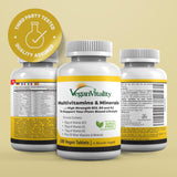 Suplemento Multivitamínicos y minerales veganos con vitamina