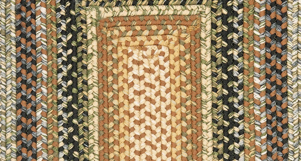 Alfombra de acento reversible trenzada 2' x 3' BRD308A