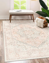 LIVEBOX Alfombra Área 5x7 Vintage Floral Antideslizante Modelo