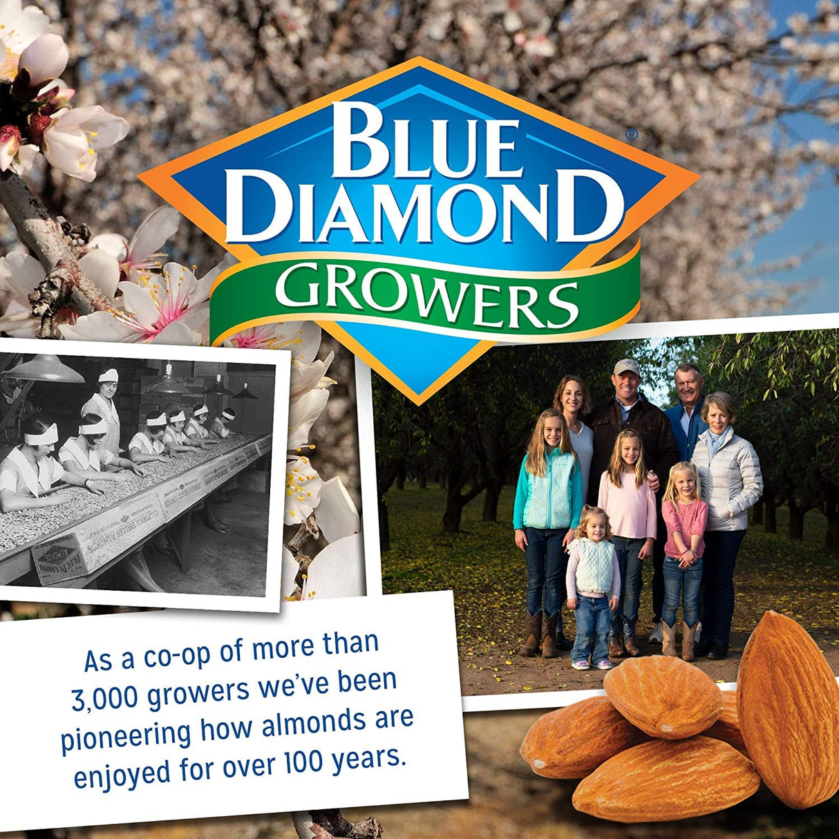 Almendras Ahumadas Blue Diamond, 40 Oz, Bolsa Resellable