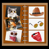 Disfraces  de vaquero de 3 piezas para mascotas talla única