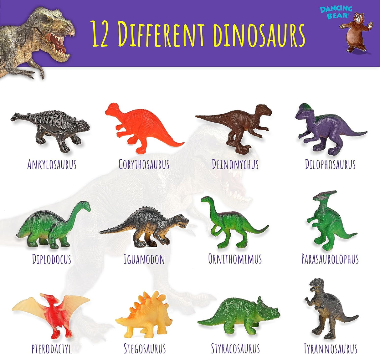 Kit  DANCING BEARde Excavación Dinosaurios para 12 Niños