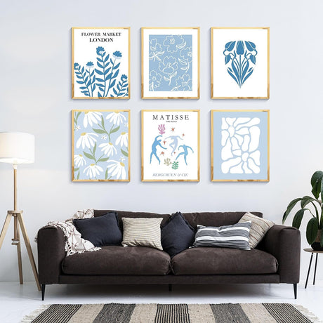 Póster minimalista de flores y danza de Matisse, decoración pared