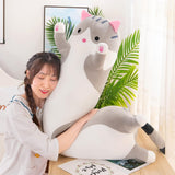 Peluche decorativa suave y larga de caricatura de gato