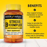 MASON NATURAL B-Complex Estrés + Zinc 6M 3Pack