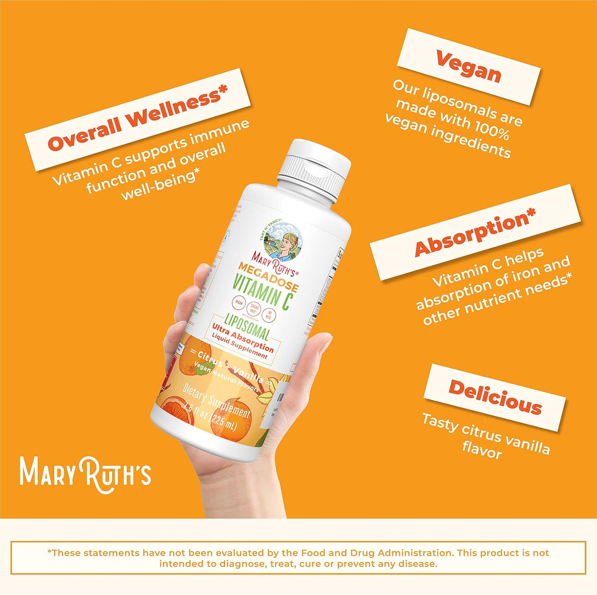 Suplementos Liposomal líquido de vitamina C  500 mg  líquida