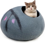 Cueva para Gatos Woolygon – 100% Lana Merino, Enchanted Tree