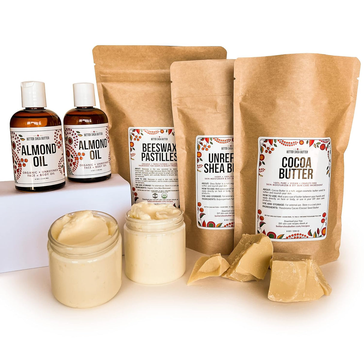 Kit para hacer Manteca Corporal con Manteca de Karité y Cacao