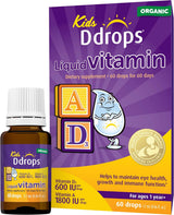 Ddrops Kids Vitaminas Líquidas Orgánicas A+D, 60 gotas