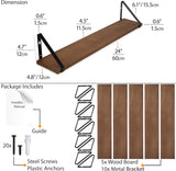 Estanterías Flotantes Wallniture Ponza, 24 Set de 5 Estantes