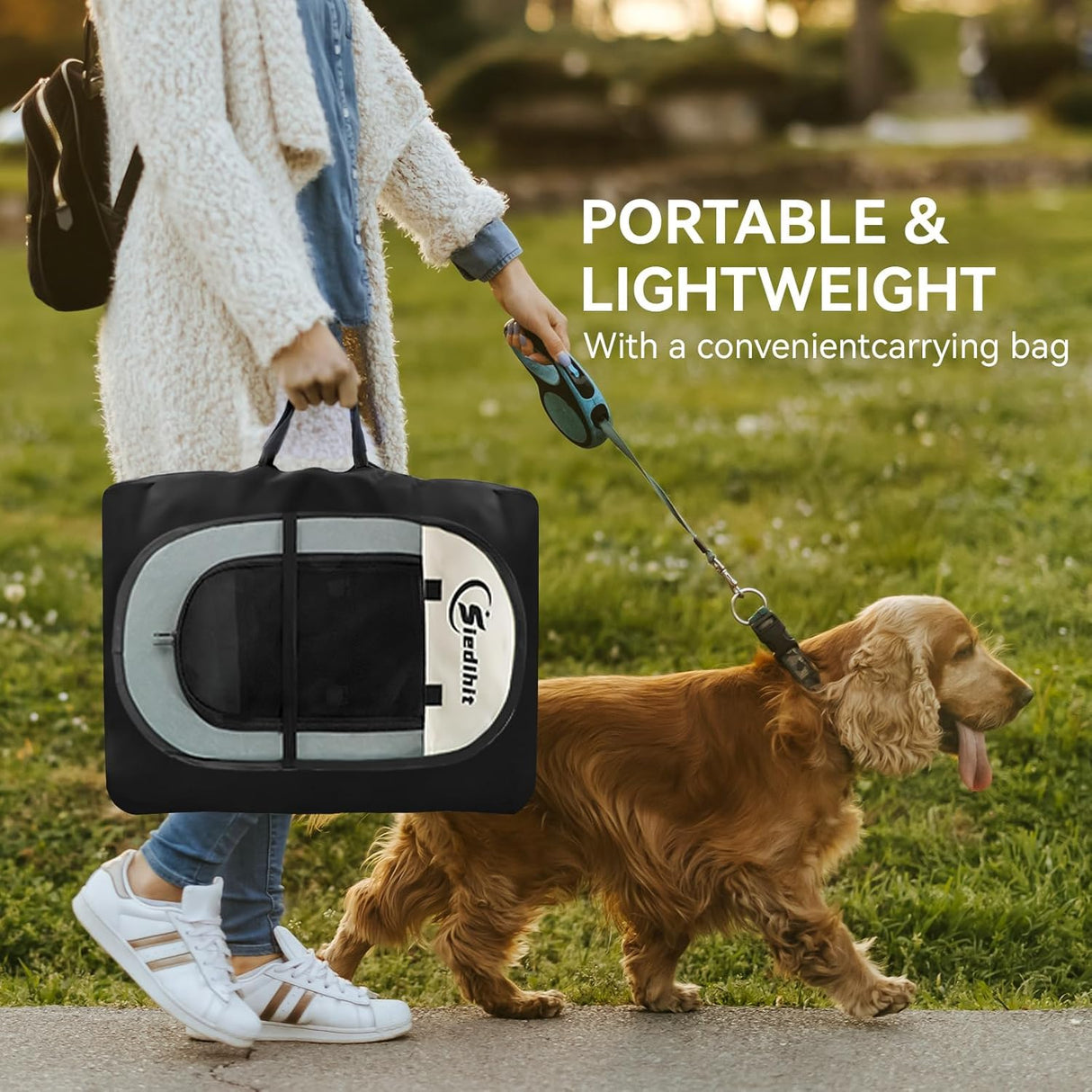 Parque para Perros, Portable, Zipper Superior, Grande, Indoor/Outdoor