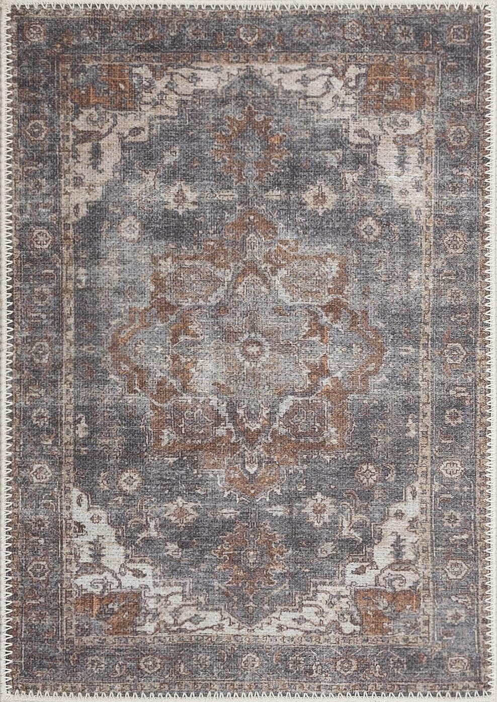 Alfombra Lavable Adiva 2x3 con Antideslizante, Vintage