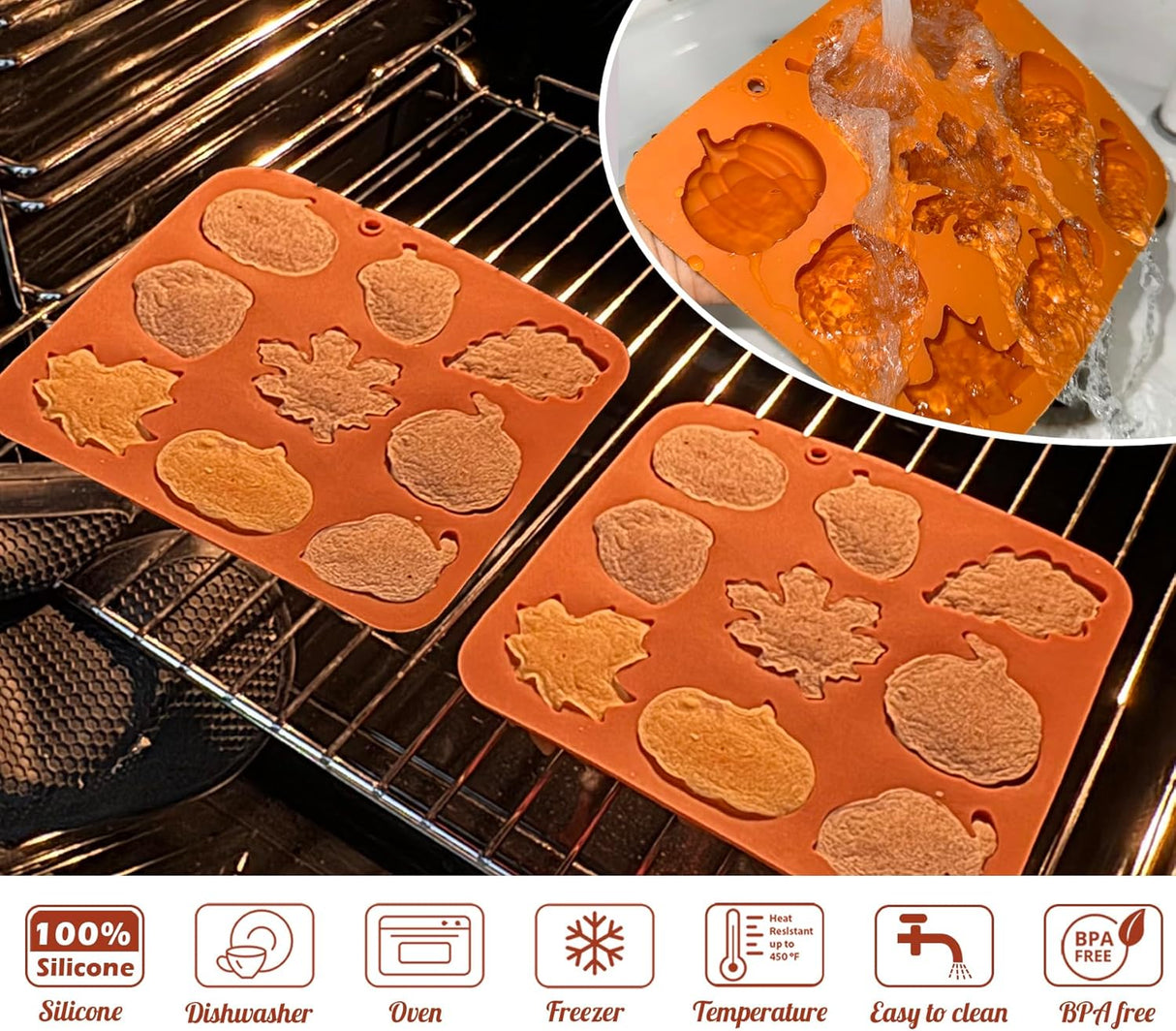 Molde de Silicona Webake para Pasteles de Otoño, 2 Pcs