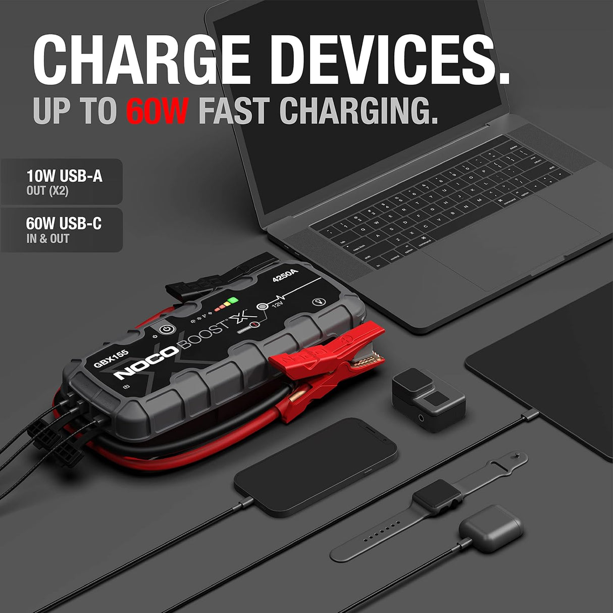 Arrancador portátil de litio cargador USB-C Powerbank