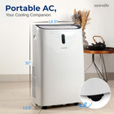 Aire acondicionado portátil SereneLife SLPAC240W 12000 BTU